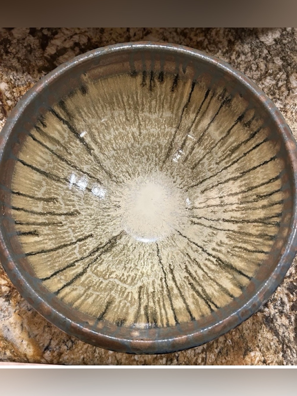 Terry Plasket Wheaton Arts Signed Studio Art Pottery Stoneware Bowl 9”. The Ter